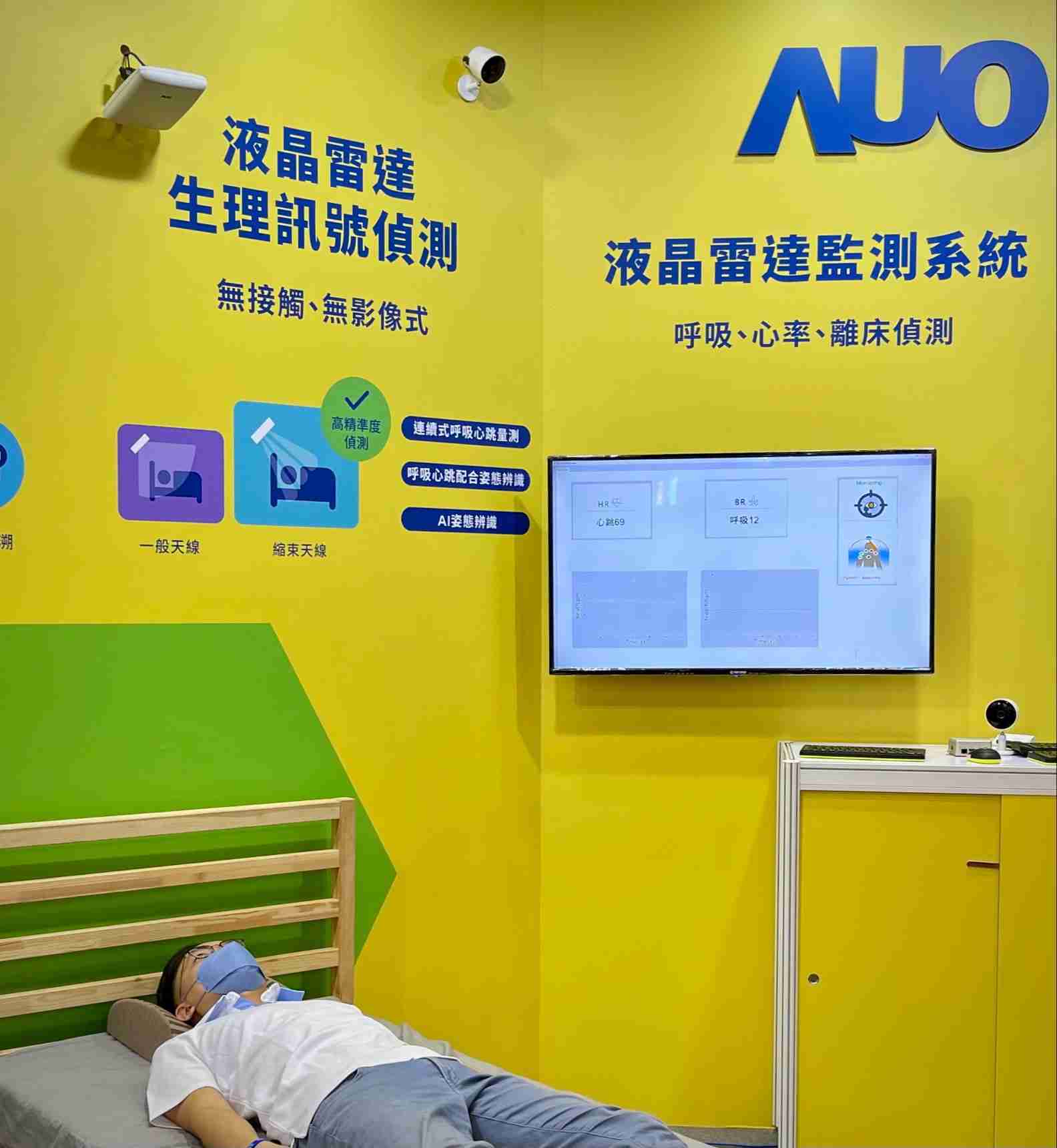 云顶国际8588yd颐康「无接触生理监测雷达」，，免除传统线路与贴片束缚，，，，精准侦测呼吸、、、、心跳等重要生理讯号