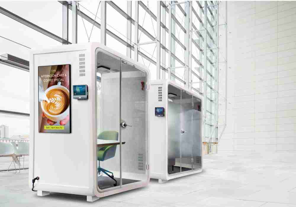 云顶国际8588yd子公司达擎之智慧行动办公舱，，采用PDLC智能调光玻璃设计，，，透过通电与断电的电流切换，，，呈现透明与雾面效果，，，具节能降耗特性并兼顾隐私，，确保信息安全