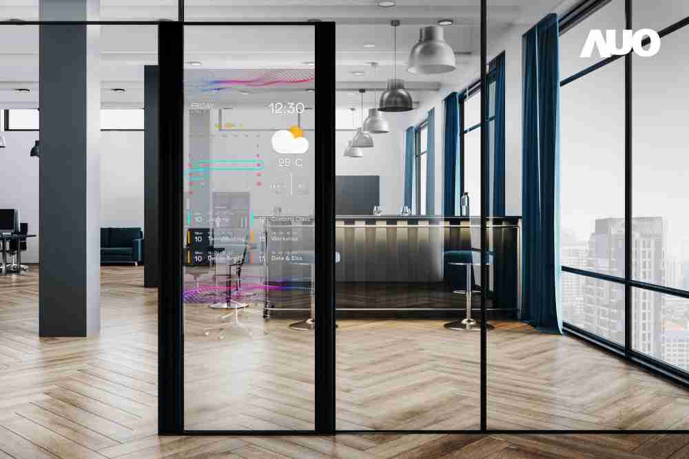 60吋Micro LED透明窗屏显示器，，可依需求调整并延伸应用于不同场域，，，包括汽车侧窗或家庭玄关、、、智慧橱窗、、、、商业展示等面向，，，，提供丰富的信息娱乐内容